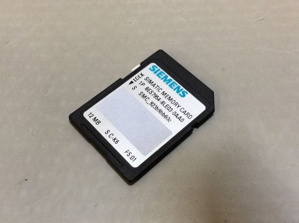 Siemens SIMATIC Memory Card 4MB 6ES7 954-8LC02-0AA0 
